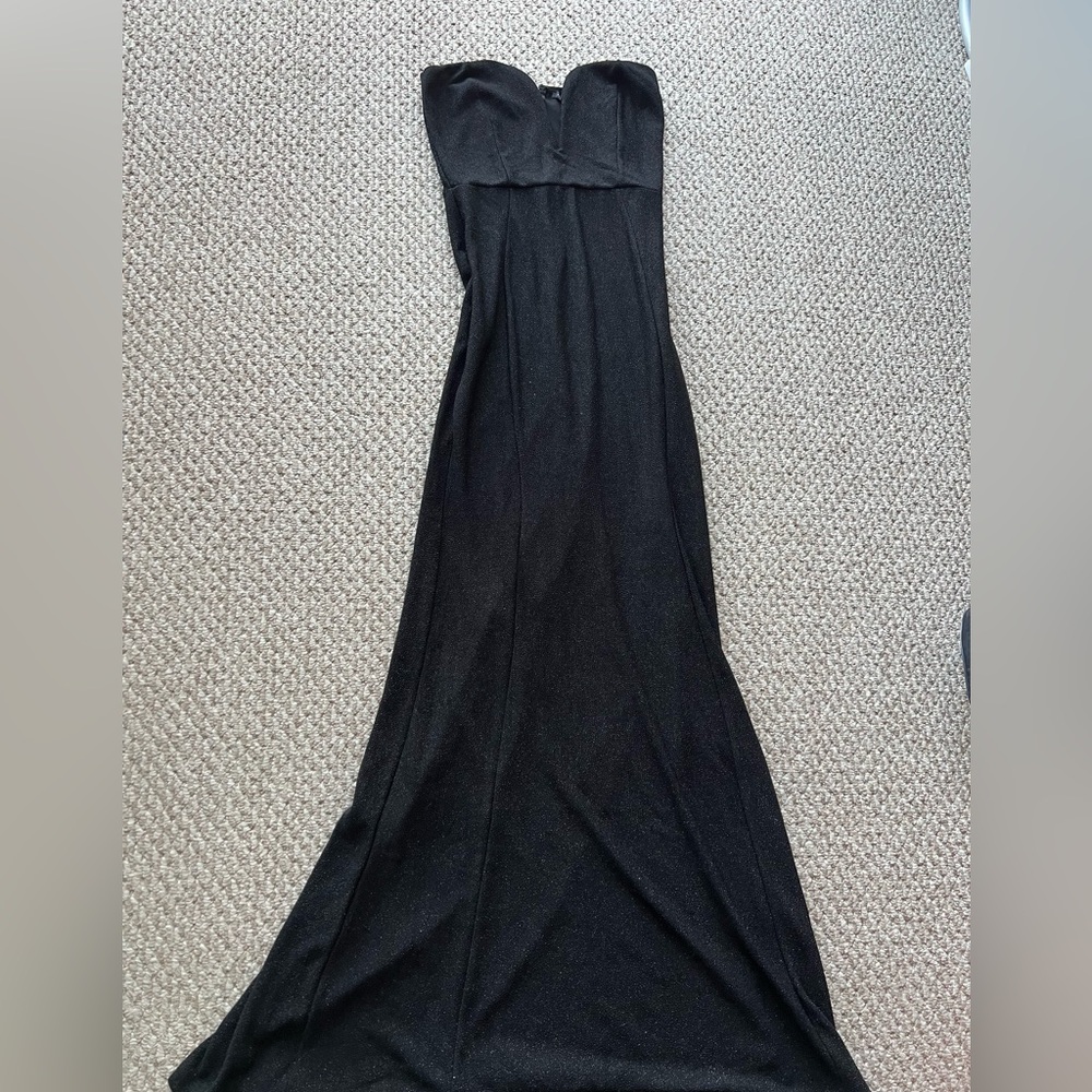 Fashion Nova Strapless Black Gown